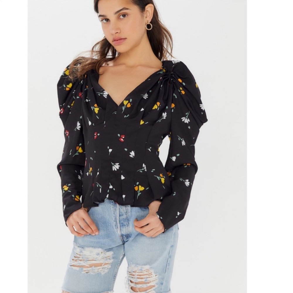 C/meo collective vice printed puff sleeve too